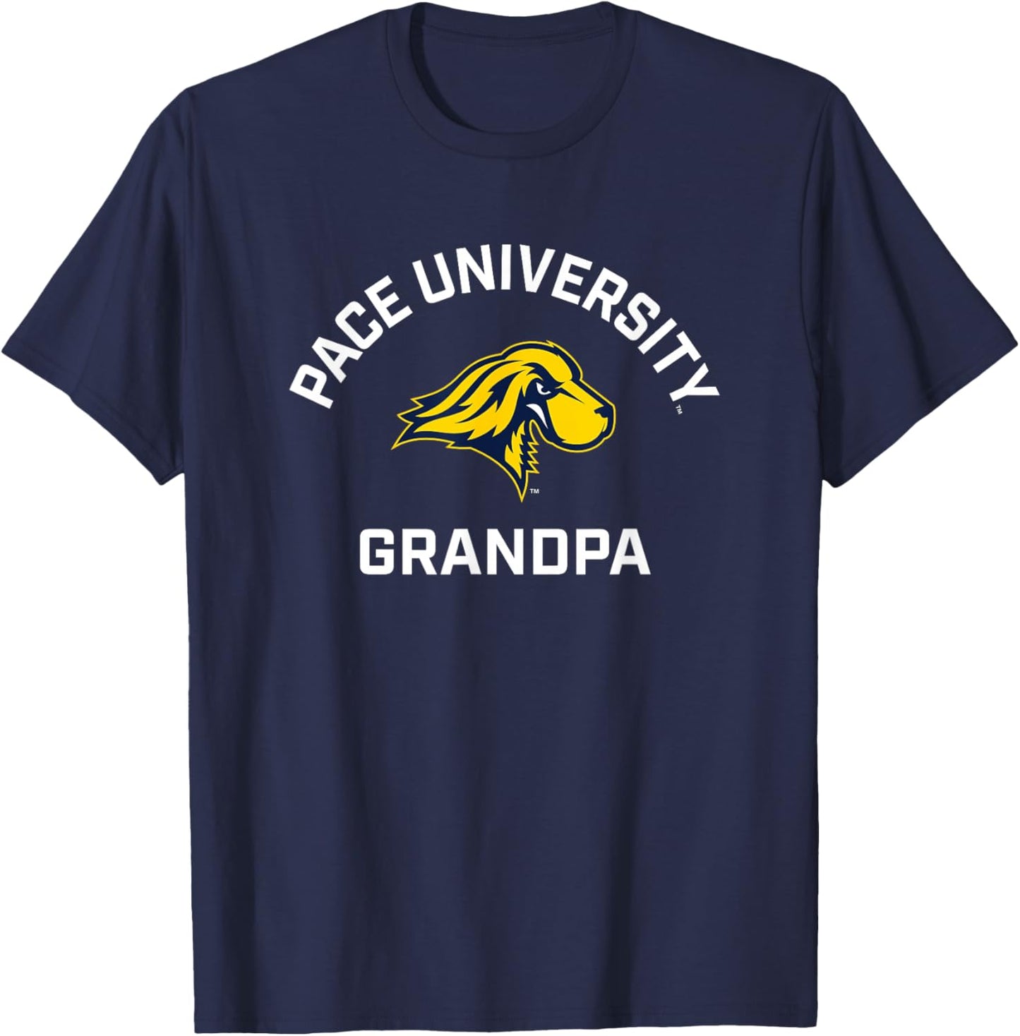 Pace University Setters Arched Grandpa T-Shirt - T-Shirt | Navy