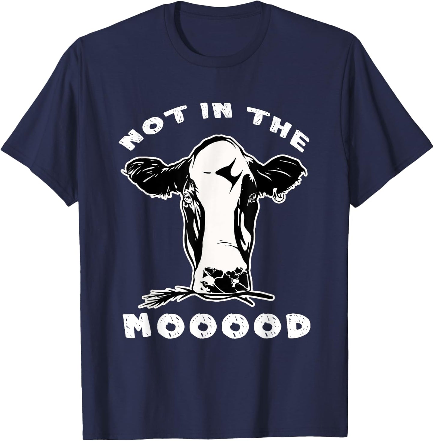 Not In The Mood Cow T-Shirt - T-Shirt | Navy