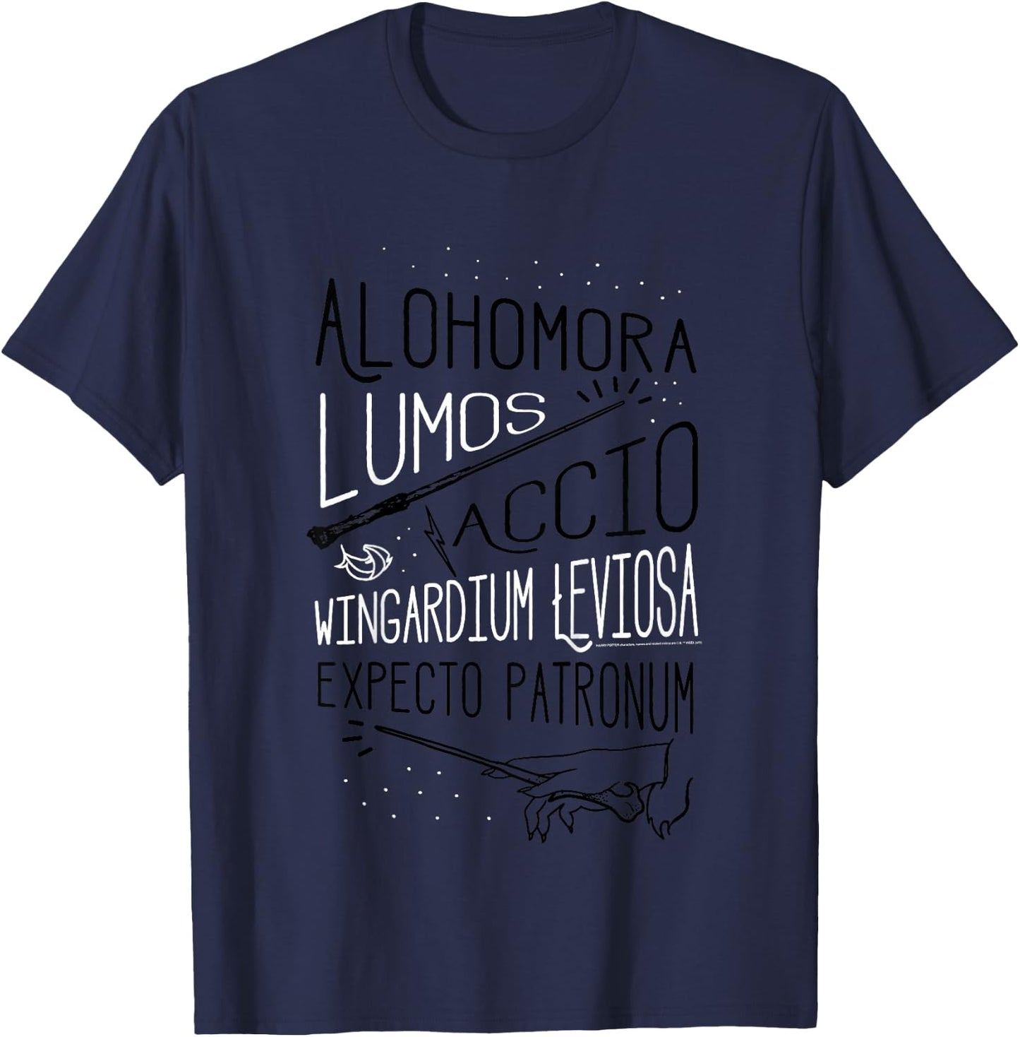 Kids Harry Potter Spell Stack T-Shirt - T-Shirt | Navy
