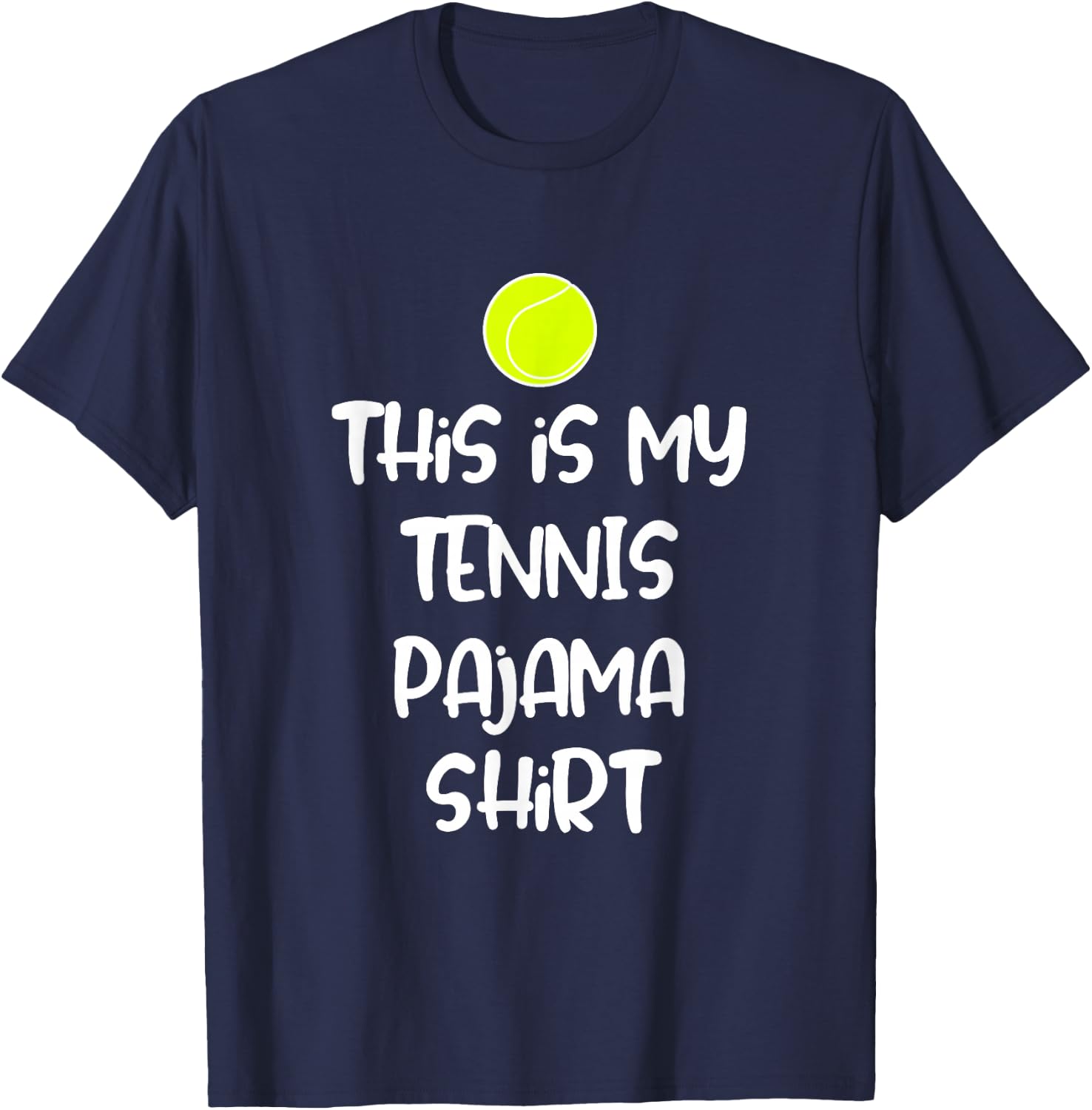 This is My Tennis Pajama Shirt for Teens Boys Girls T-Shirt - T-Shirt | Navy