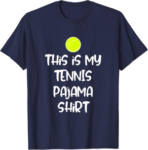This is My Tennis Pajama Shirt for Teens Boys Girls T-Shirt - T-Shirt | Navy