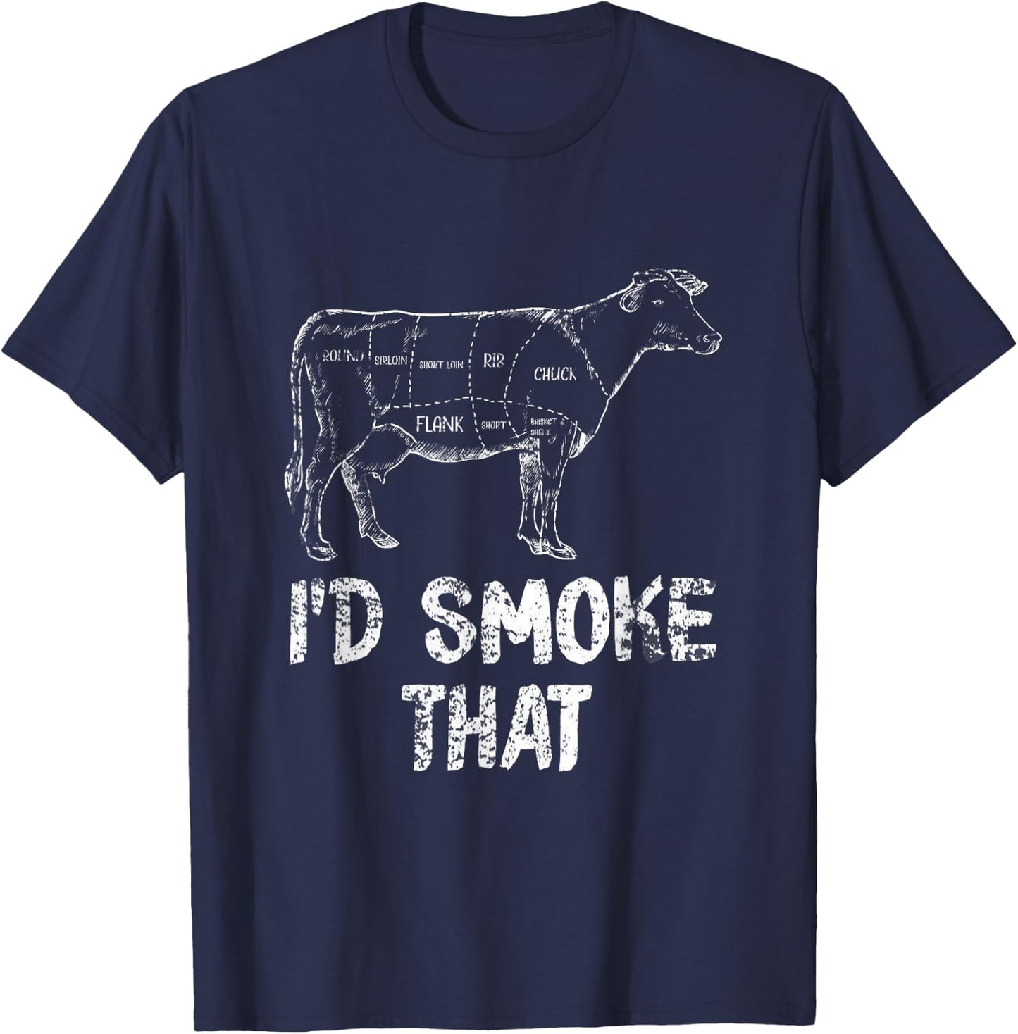 Id Smoke That BBQ T-Shirt - T-Shirt | Navy
