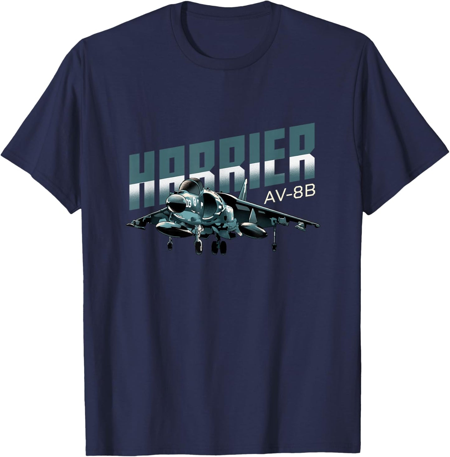 Harrier Jump Jet Military Fighter Aircraft T-Shirt - T-Shirt | Navy