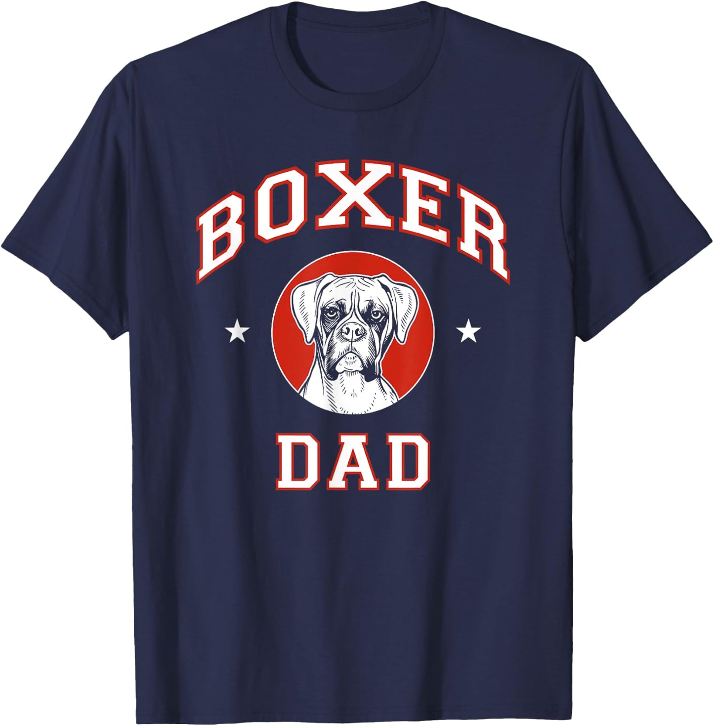 Boxer Dad Dog Father Women Kids T-Shirt - T-Shirt | Navy
