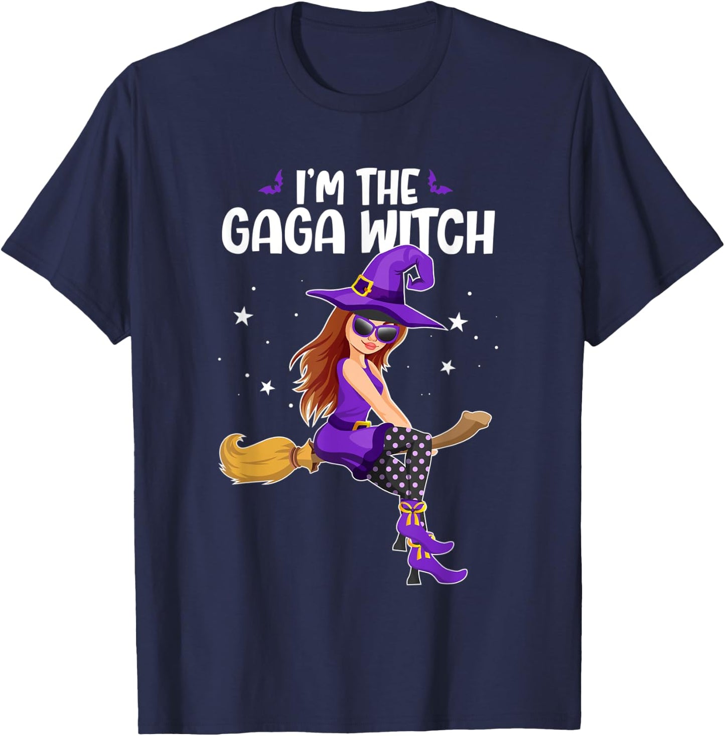 I'm the Gaga Witch Funny Halloween Matching Group Costume T-Shirt - T-Shirt | Navy