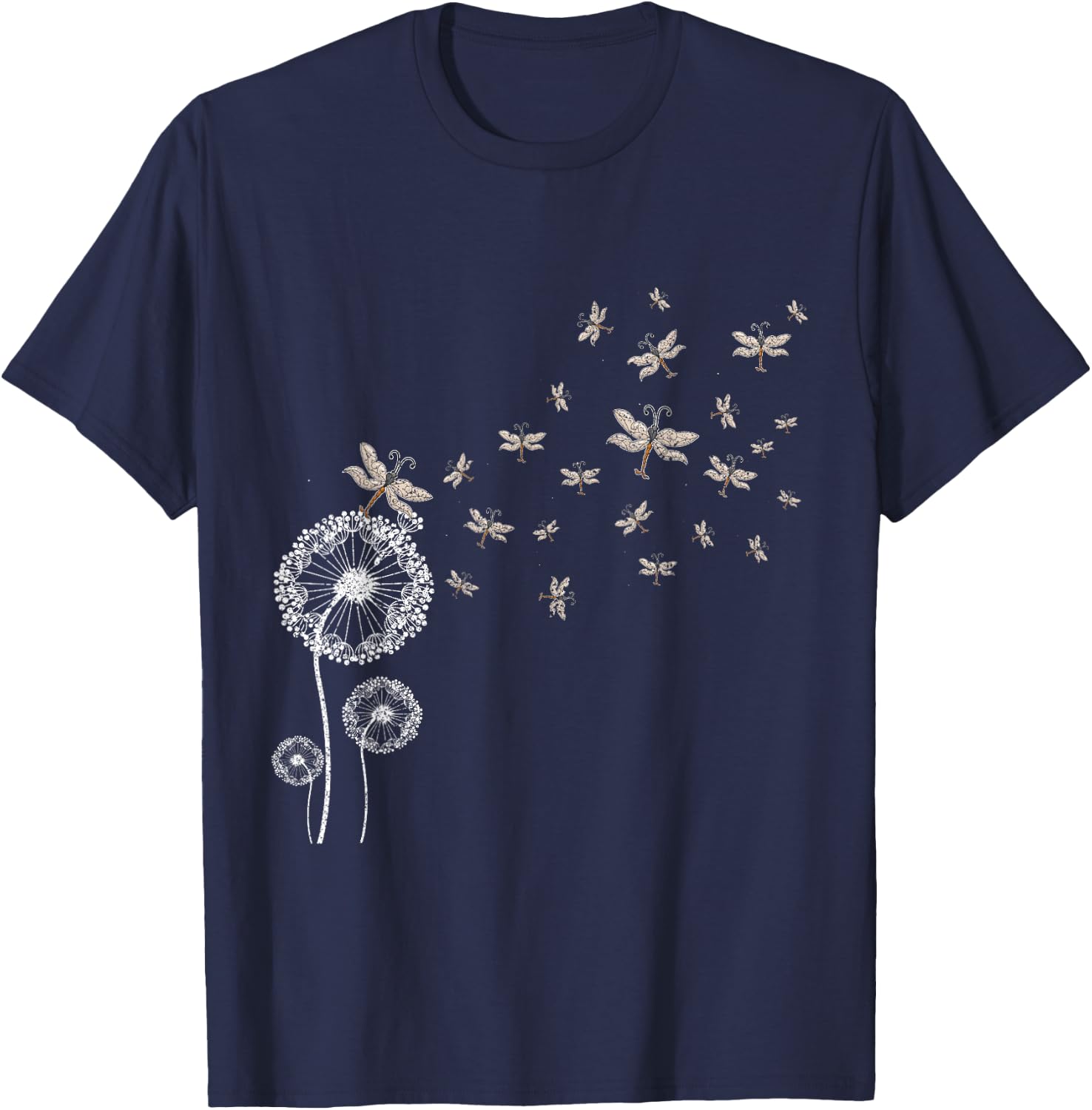 Dragonfly Dandelion T-Shirt - T-Shirt | Navy