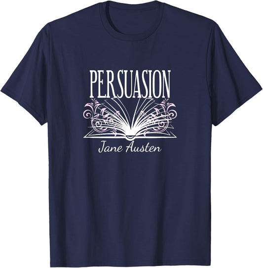 Jane Austen Persuasion Romantic Novel Book Club Mr. Darcy T-Shirt - T-Shirt | Navy