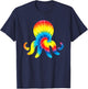 Tie Dye Octopus Rainbow Print Mollusc Hippie Peace Gift T-Shirt - T-Shirt | Navy