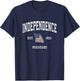 Independence Missouri MO Vintage American Flag Sports Design T-Shirt - T-Shirt | Navy