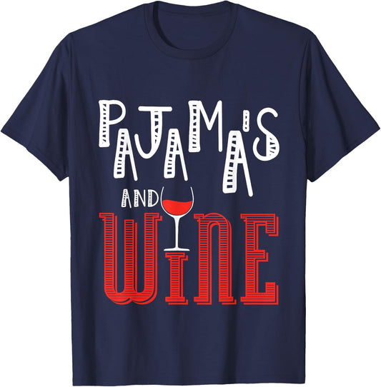 Pajama's And Wine T-Shirt - T-Shirt | Navy