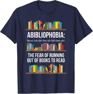 Abibliophobia T-Shirt - T-Shirt | Navy