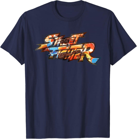 Street Fighter Logo Chun Li Kick Epic Battle Retro Gamer T-Shirt - T-Shirt | Navy