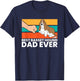 Best Basset Hound Dad Ever Funny Basset Hound T-Shirt - T-Shirt | Navy