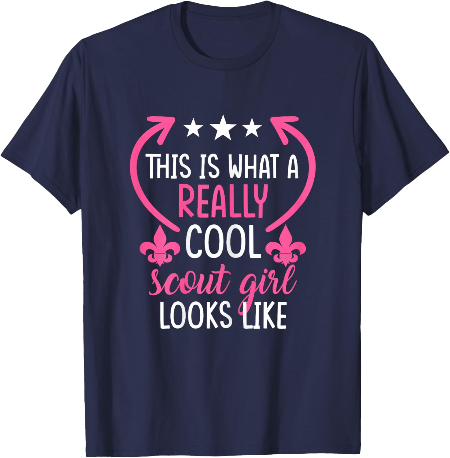 This is What a Really Cool Scout Girl Looks Like Scouts Gift T-Shirt - T-Shirt | Navy