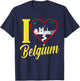Funny Belgium Flag Shirt Roots From Usa Belgium T-Shirt - T-Shirt | Navy