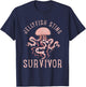Jellyfish Sting Survivor Funny Aquarist Gift Jellyfish T-Shirt - T-Shirt | Navy