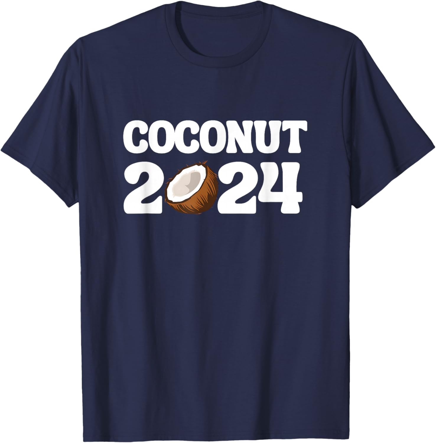 Funny Kamala Harris 2024 Statement Democrat Coconut Tree T-Shirt - T-Shirt | Navy