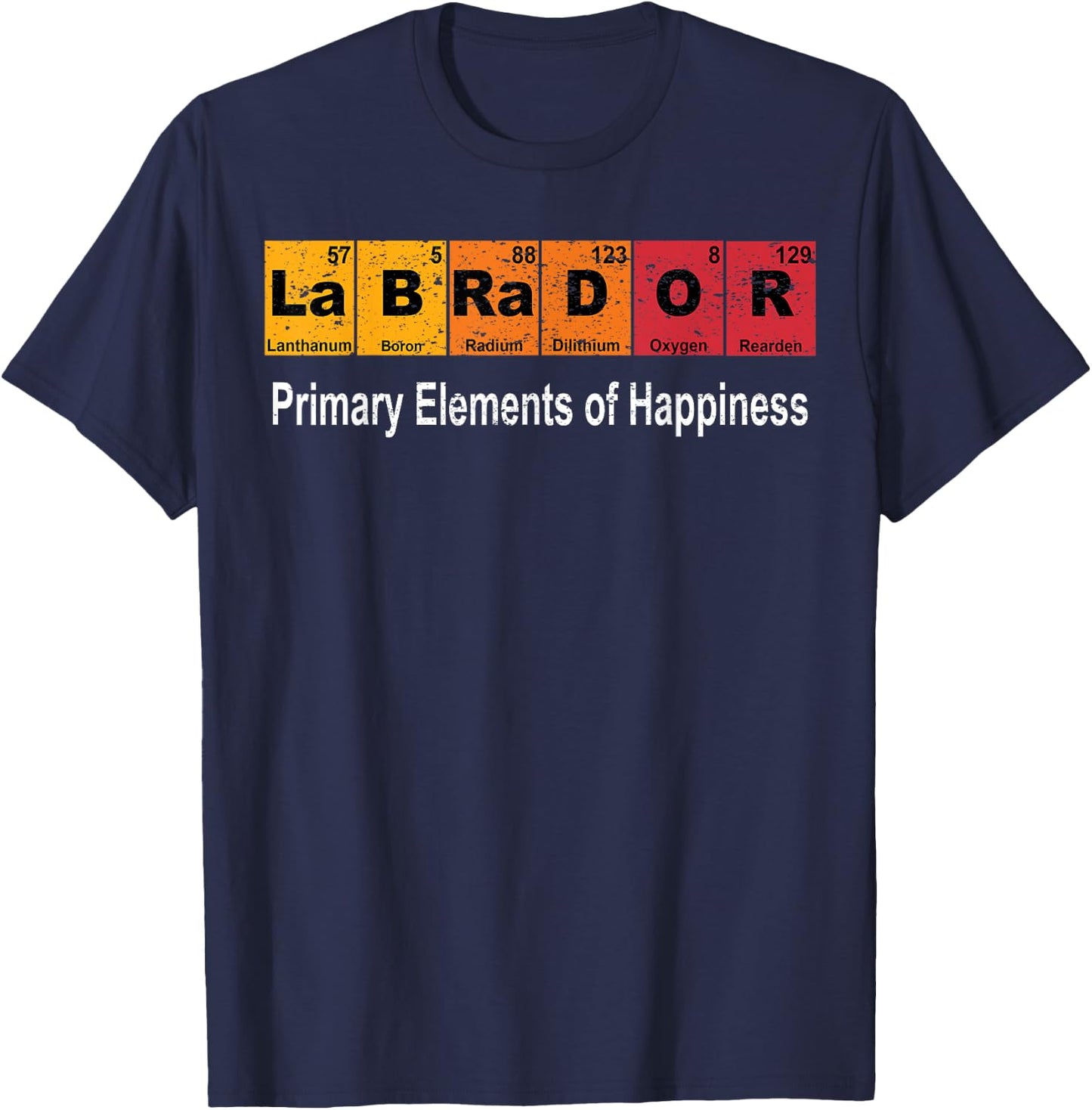 Vintage Labrador Dog Science Funny Periodic Table Pet Men Women Kids T-Shirt - T-Shirt | Navy