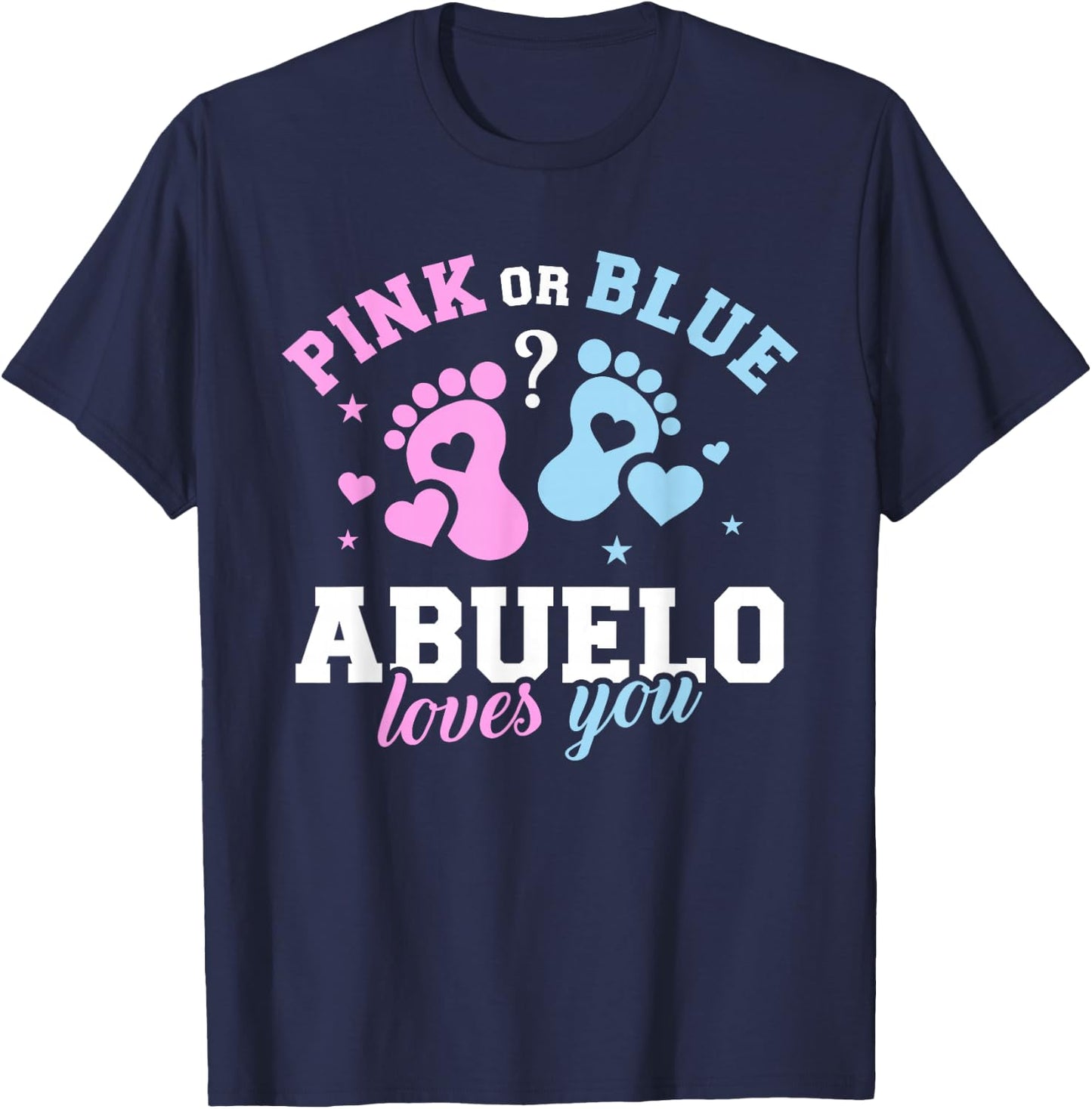 Gender Reveal Abuelo Grandpa T-Shirt - T-Shirt | Navy