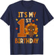 Its My 1st Birthday Turkey Themed First Birthday 1 Yrs Old T-Shirt - T-Shirt | Navy