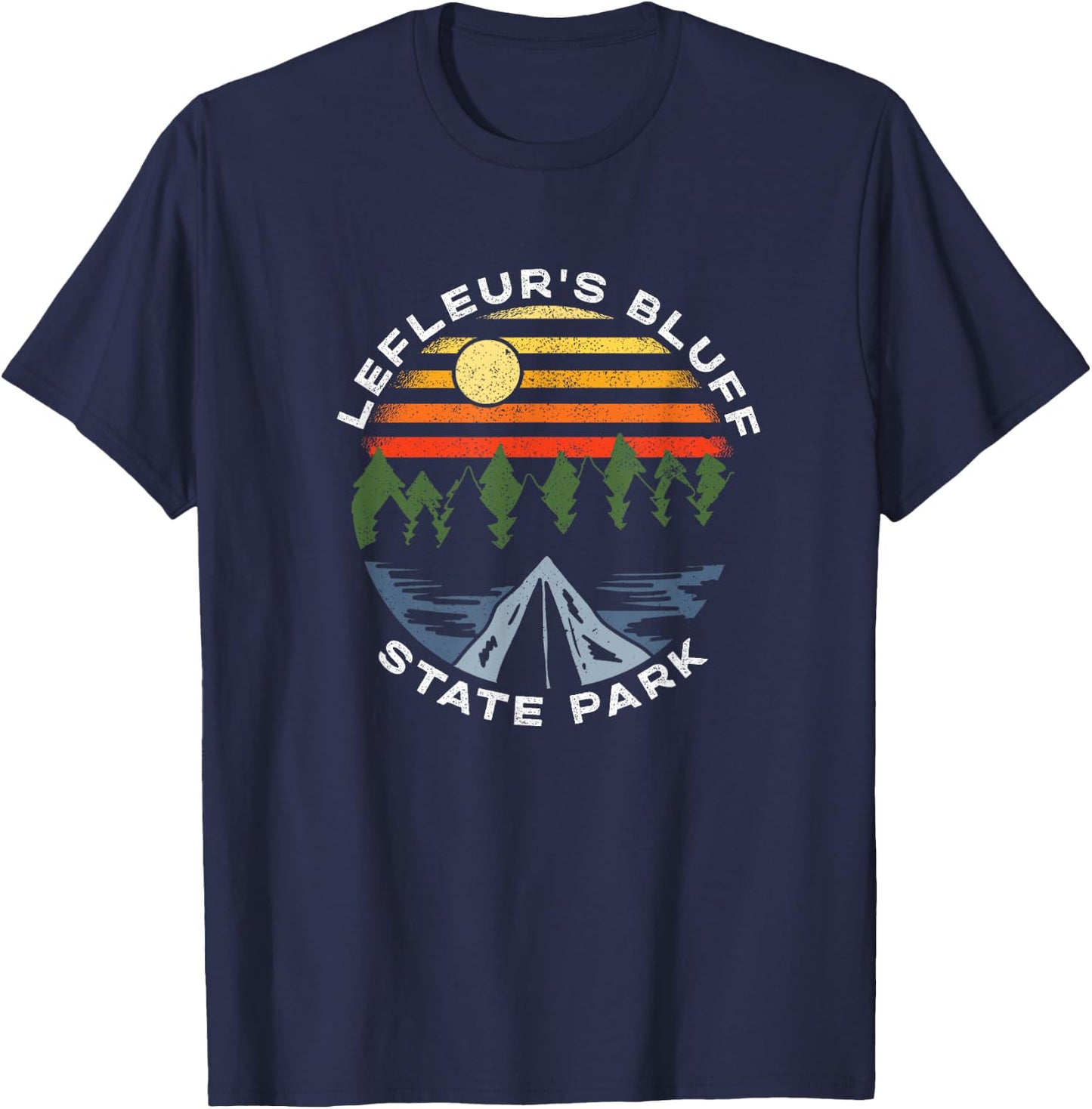 LeFleur's Bluff State Park Mississippi Camping Vacation T-Shirt - T-Shirt | Navy
