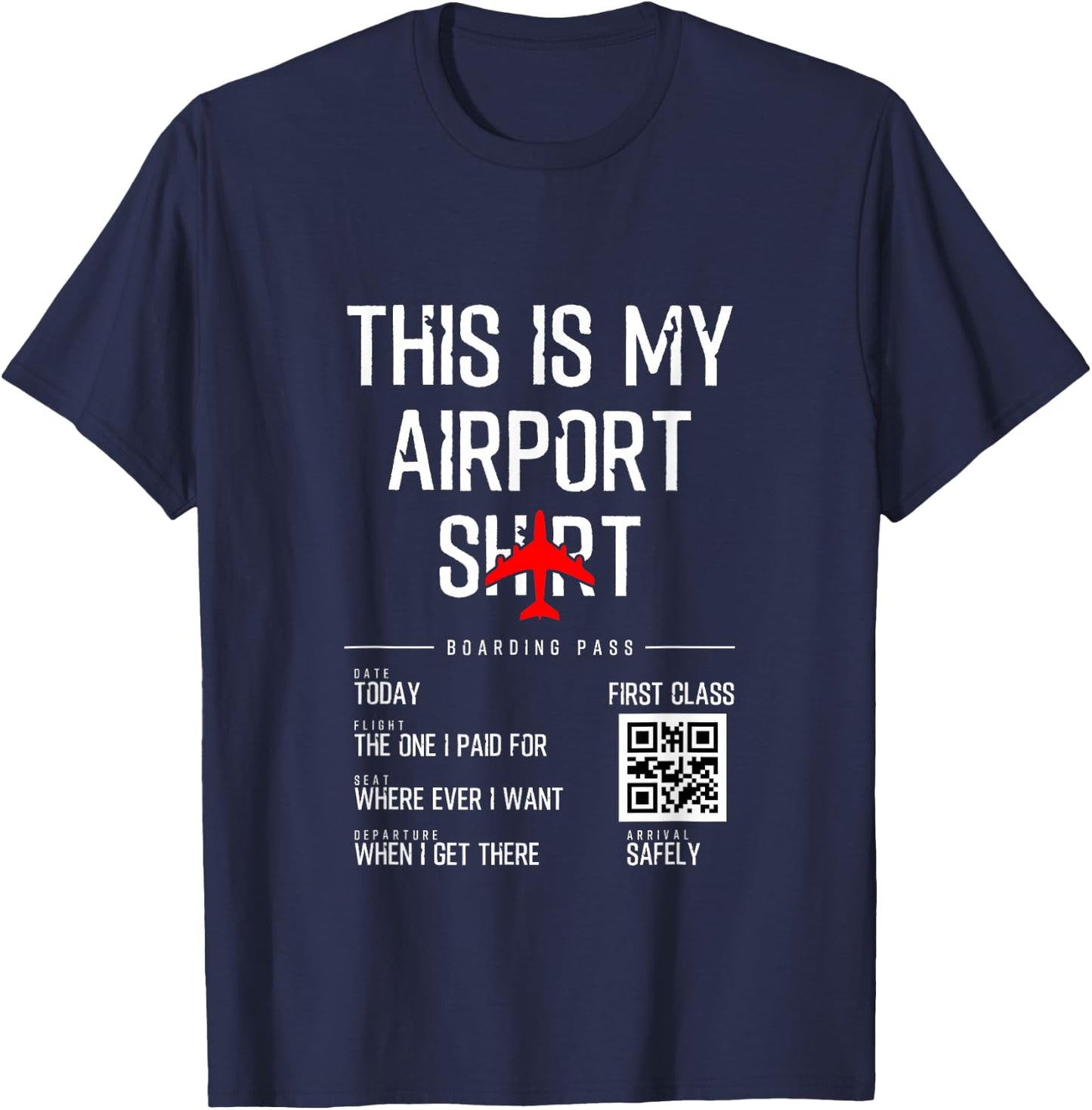 This is My Airport Funny Family Travel T-Shirt - T-Shirt | Navy