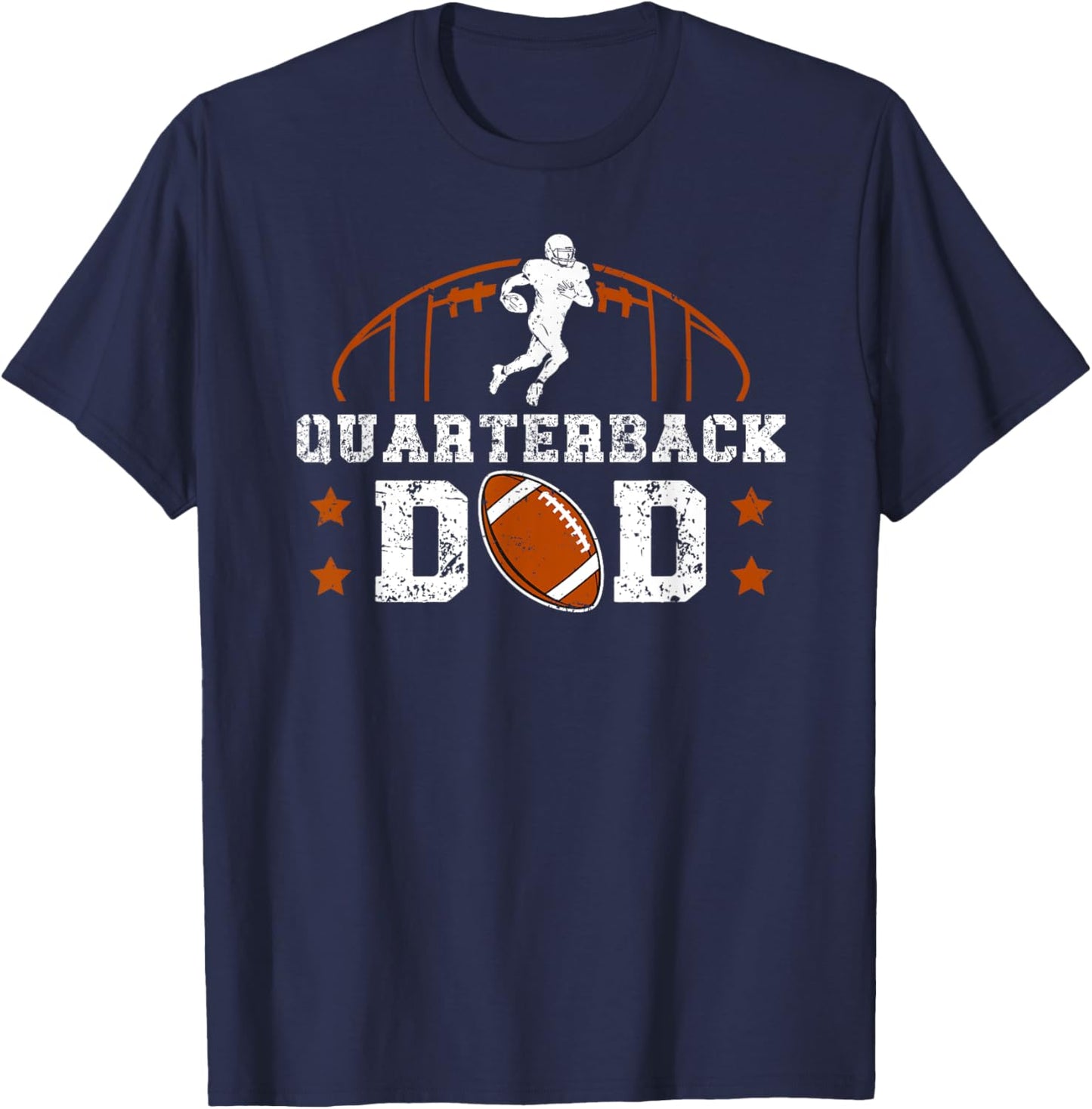 Quarterback Dad Of A Football Quarterback Father T-Shirt - T-Shirt | Navy