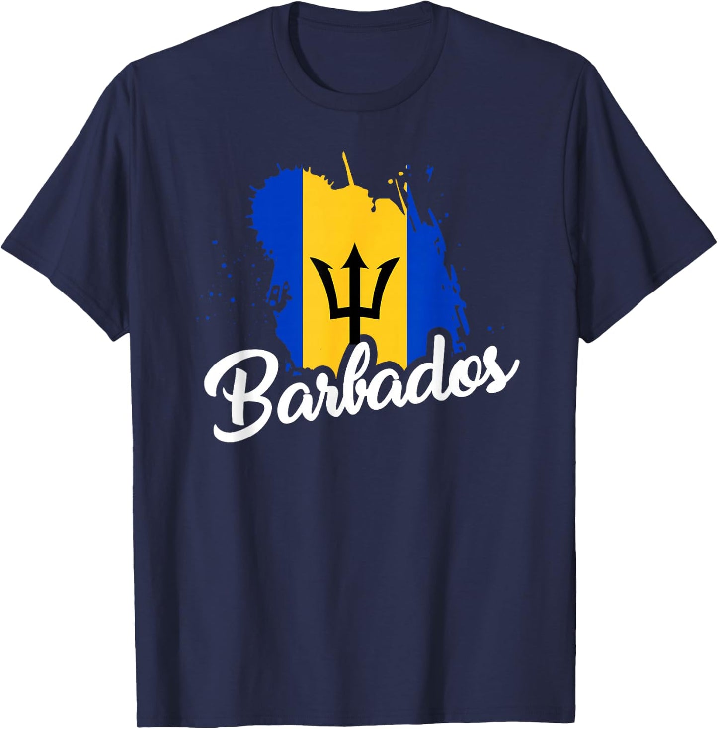 Barbados Flag T Shirt Bajan Proud Roots Love Heritage Cute T-Shirt - T-Shirt | Navy