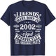23rd Birthday 23 Years Old Vintage Legends Born In 2002 T-Shirt - T-Shirt | Navy