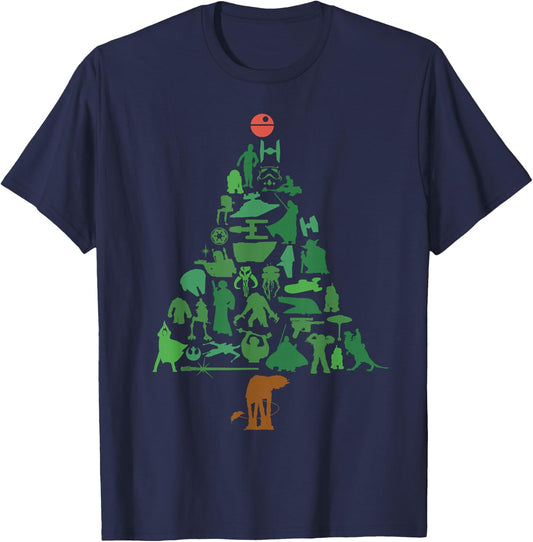 Star Wars Holiday Christmas Tree T-Shirt - T-Shirt | Navy
