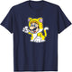 Super Mario 3D World Bowser's Fury Cat Mario Vintage Logo T-Shirt - T-Shirt | Navy