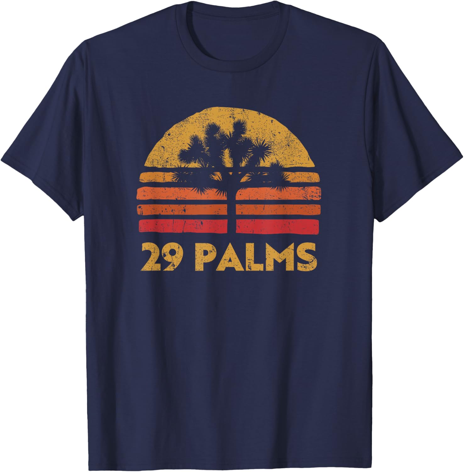 29 Twentynine palms California retro Joshua Tree T-Shirt - T-Shirt | Navy