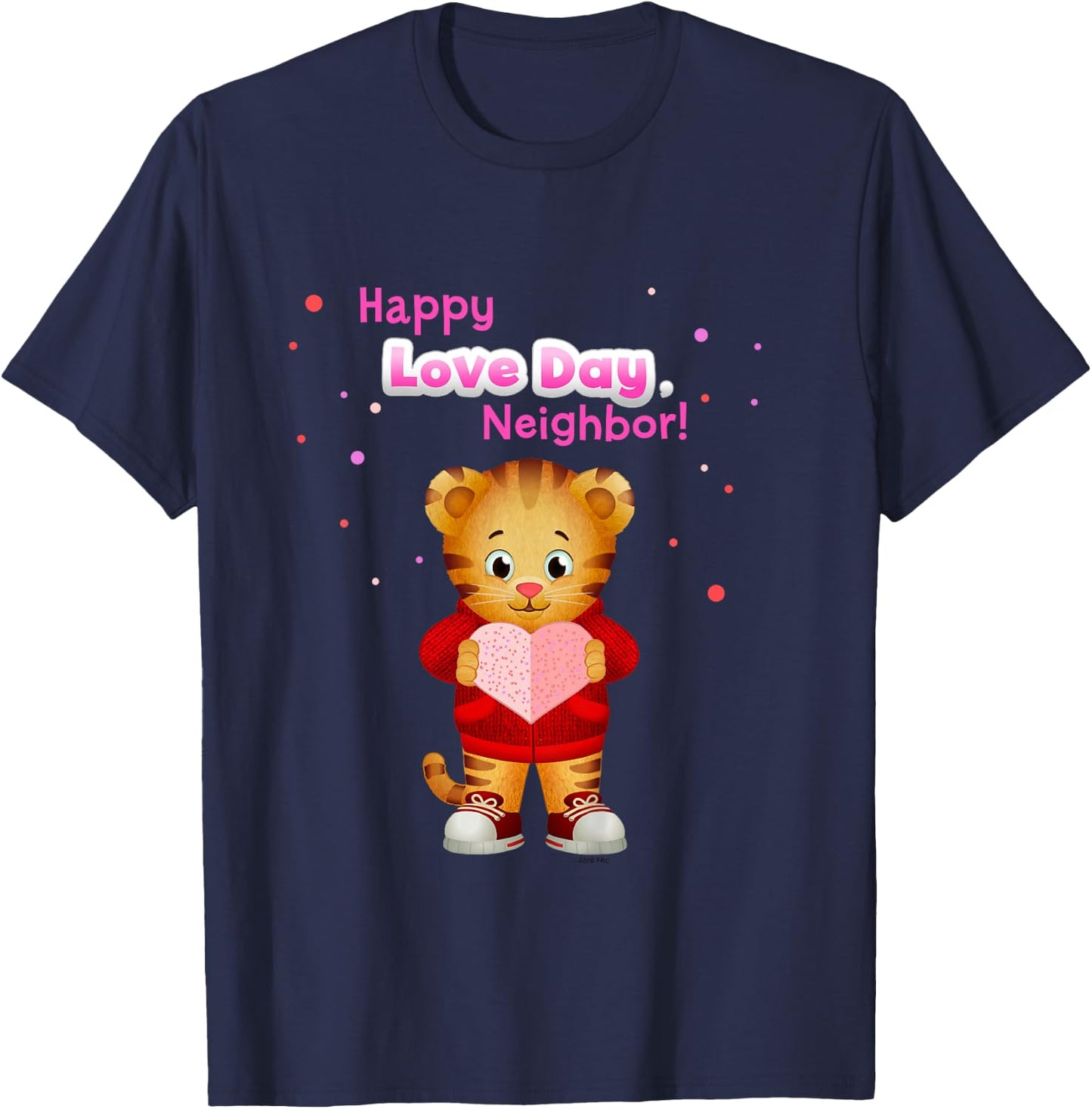 Happy Love Day, Daniel Tiger! (Pink) T-Shirt - T-Shirt | Navy