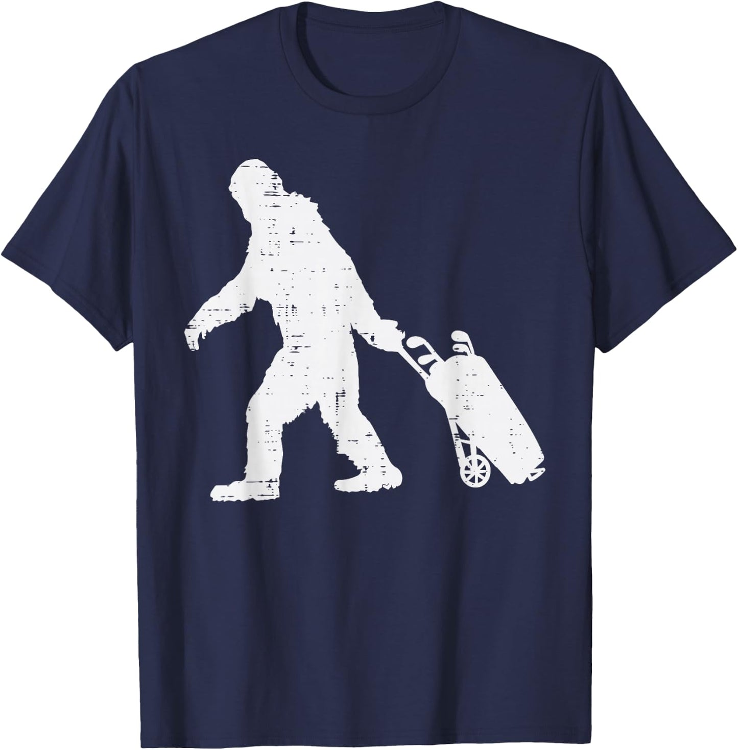 Bigfoot Sasquatch Golf Clubs Funny Golfing Golfer Men Women T-Shirt - T-Shirt | Navy