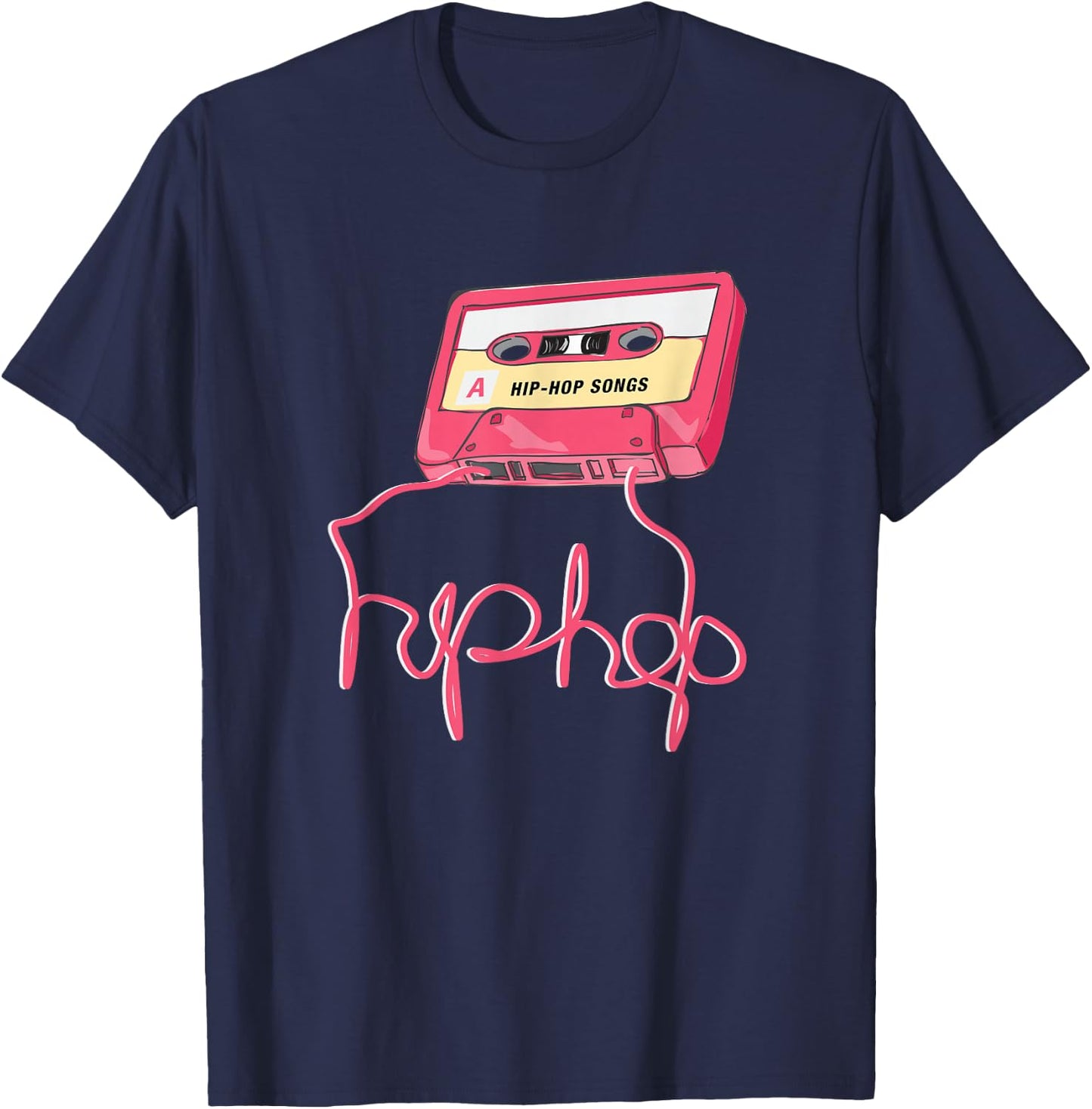 Hip Hop Cassette 90s Disco Street Dance Breake Dance Gift T-Shirt - T-Shirt | Navy