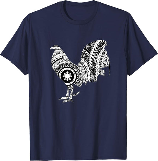 Tribal Cockfighting - Rooster T-Shirt - T-Shirt | Navy