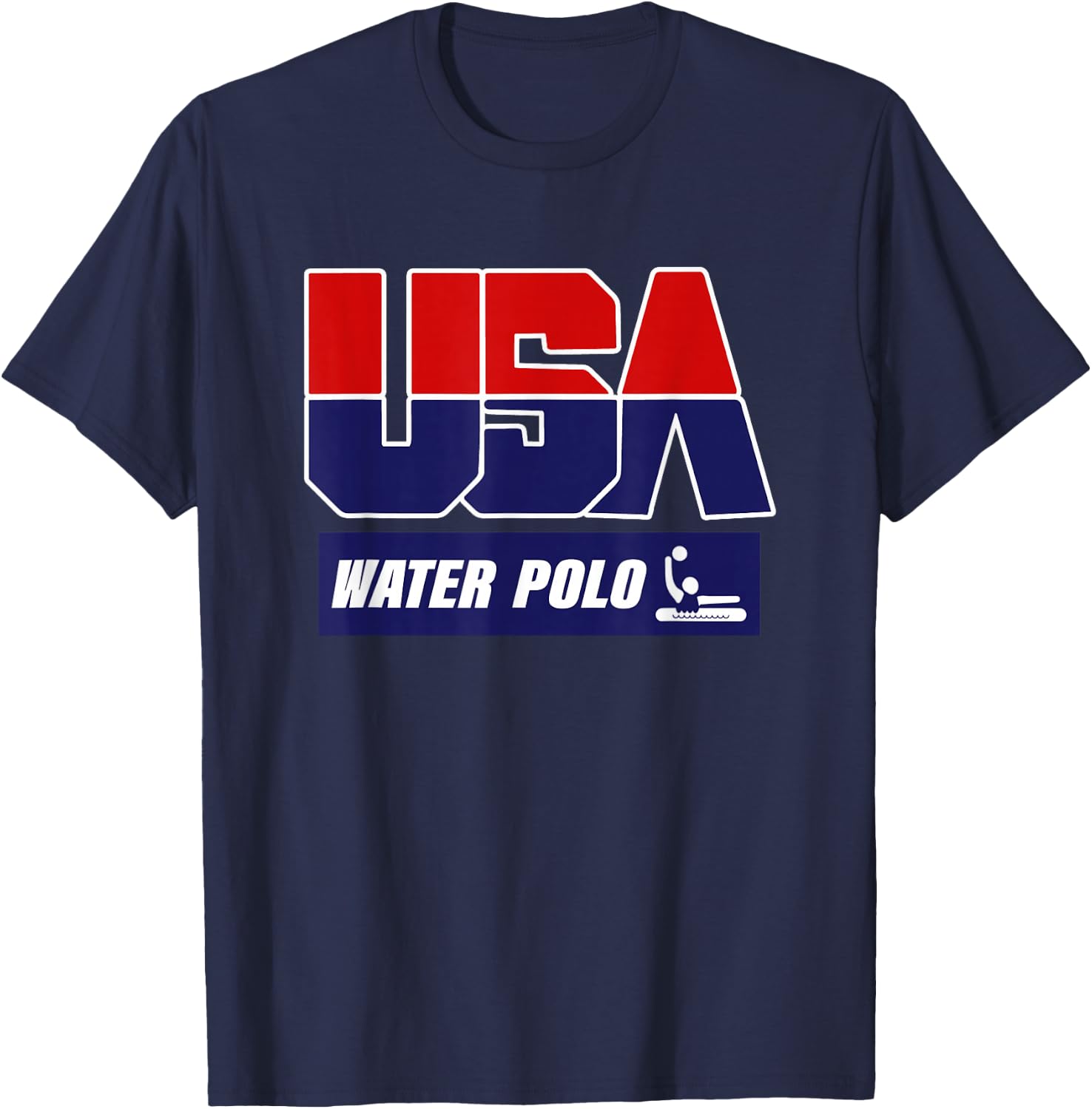 USA Team Sports Men's Water Polo , Black, Small T-Shirt - T-Shirt | Navy