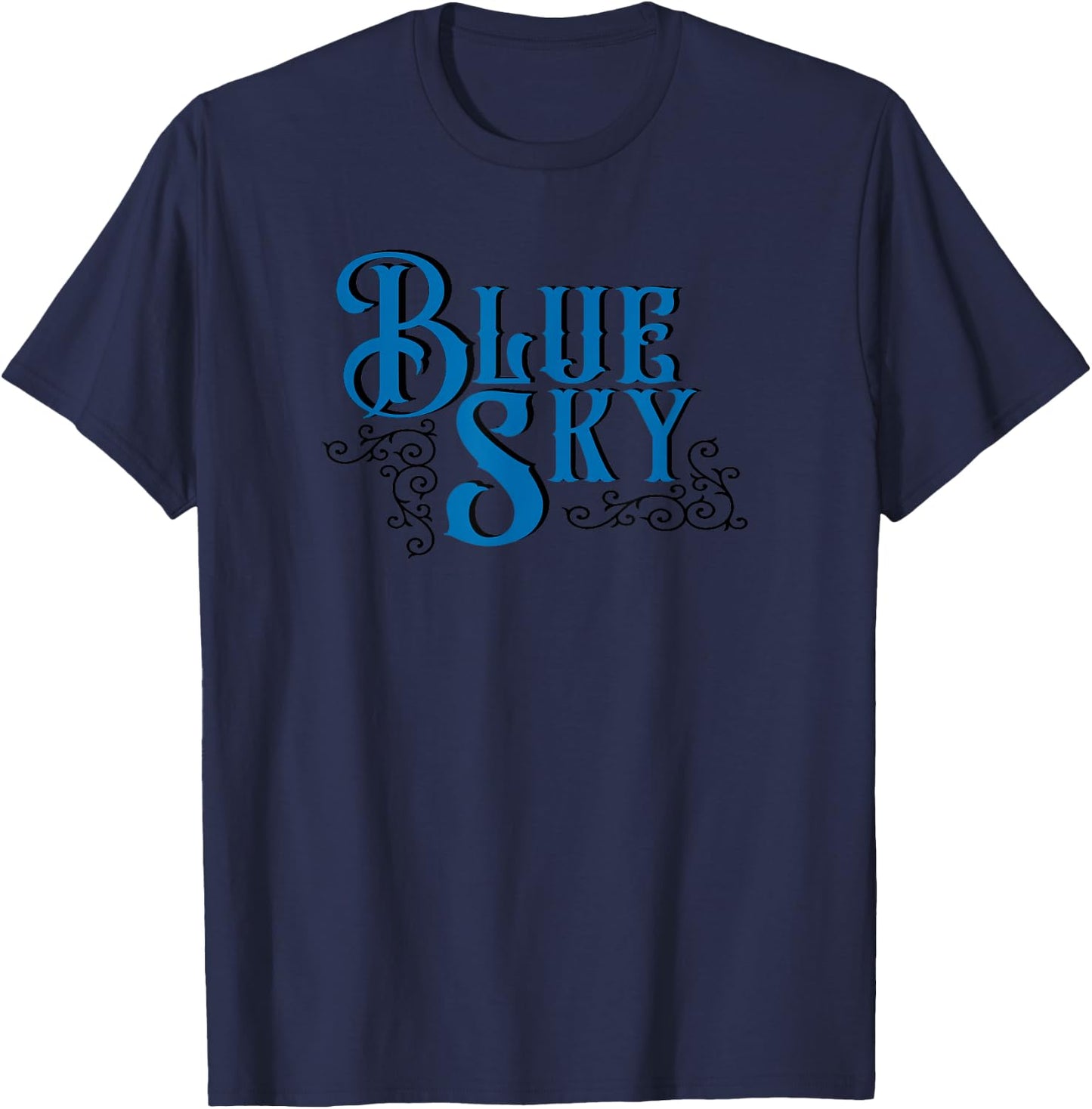 Blue Sky Retro Vintage Southern Rock Music Lover T-Shirt - T-Shirt | Navy