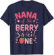 Nana Of The Berry Sweet One Strawberry First Birthday T-Shirt - T-Shirt | Navy