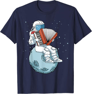 Accordion Shirt Men Accordion Music Gift Women Accordion T-Shirt - T-Shirt | Navy