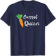 Carrot Queen Health Vegan Vegetable Herbivore Gardening T-Shirt - T-Shirt | Navy
