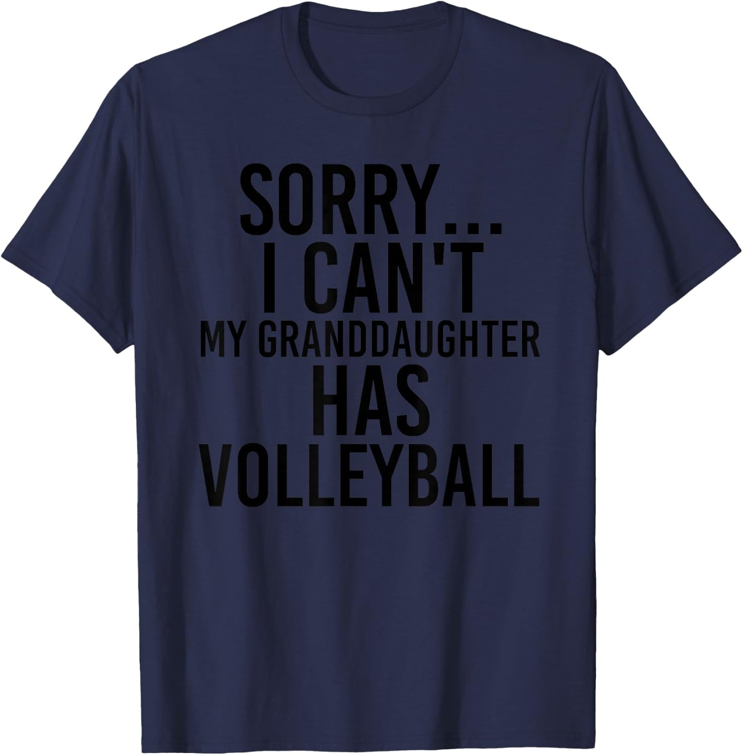 Grandpa Grandma | My Granddaughter Has Volleyball T-Shirt - T-Shirt | Navy