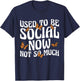 Anti Social I Used To Be Social Introvert Butterfly T-Shirt - T-Shirt | Navy