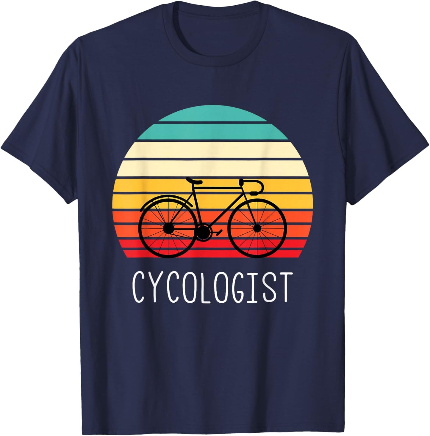 Cycologist - Funny Vintage Cycling & Cyclist Gift T-Shirt - T-Shirt | Navy