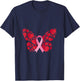 Cancer Survivor Butterfly Women Gift Breast Cancer Awareness T-Shirt - T-Shirt | Navy
