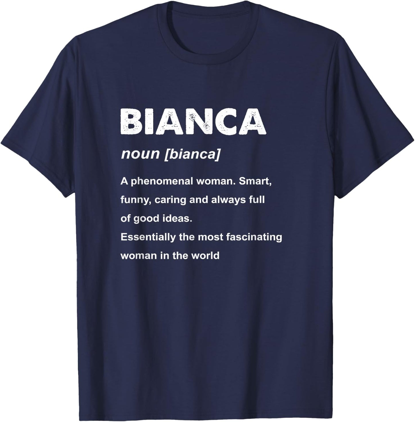 Bianca Name T-Shirt - T-Shirt | Navy