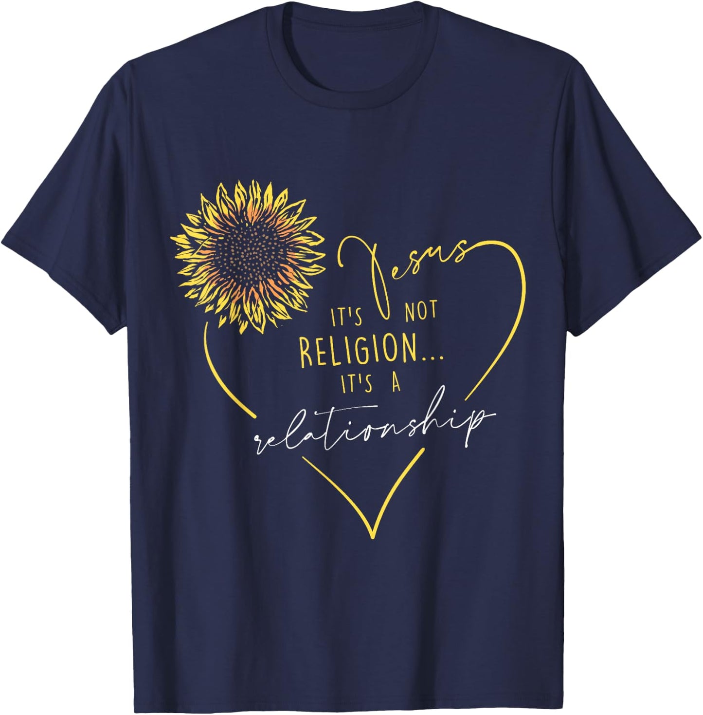 Jesus Its not Religion its a realtionship - Christian Women T-Shirt - T-Shirt | Navy