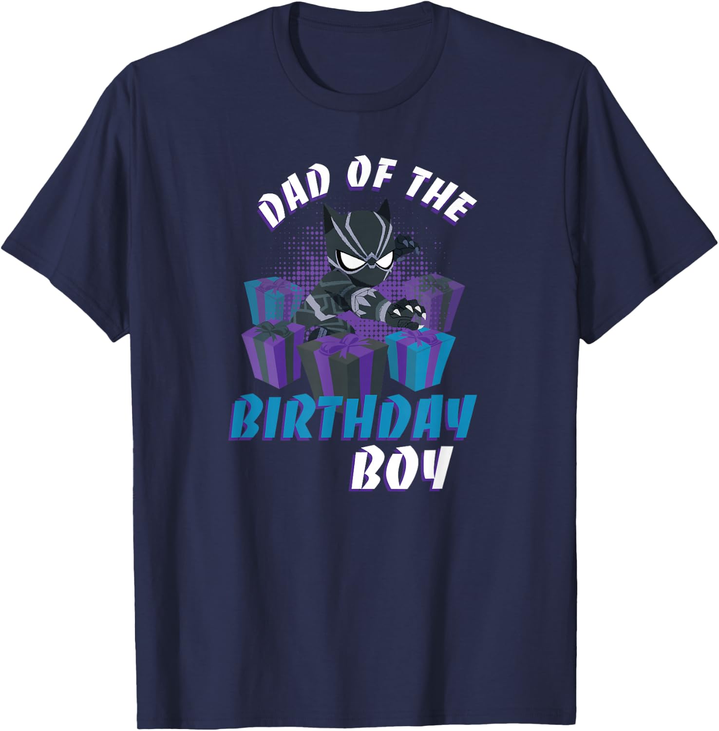Marvel Black Panther Family Party Dad of the Birthday Boy T-Shirt - T-Shirt | Navy