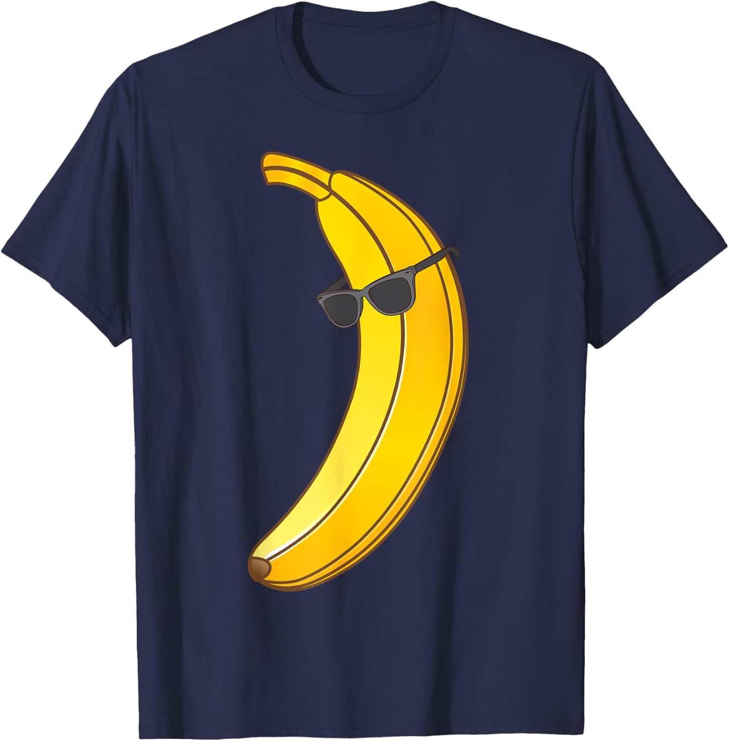 Cool Banana Wearing Sunglasses | Funny Fruit Eyewear Gift T-Shirt - T-Shirt | Navy