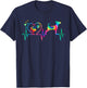 Min Pin Miniature Pinscher Mom Dad Heartbeat Tie Dye Gift T-Shirt - T-Shirt | Navy